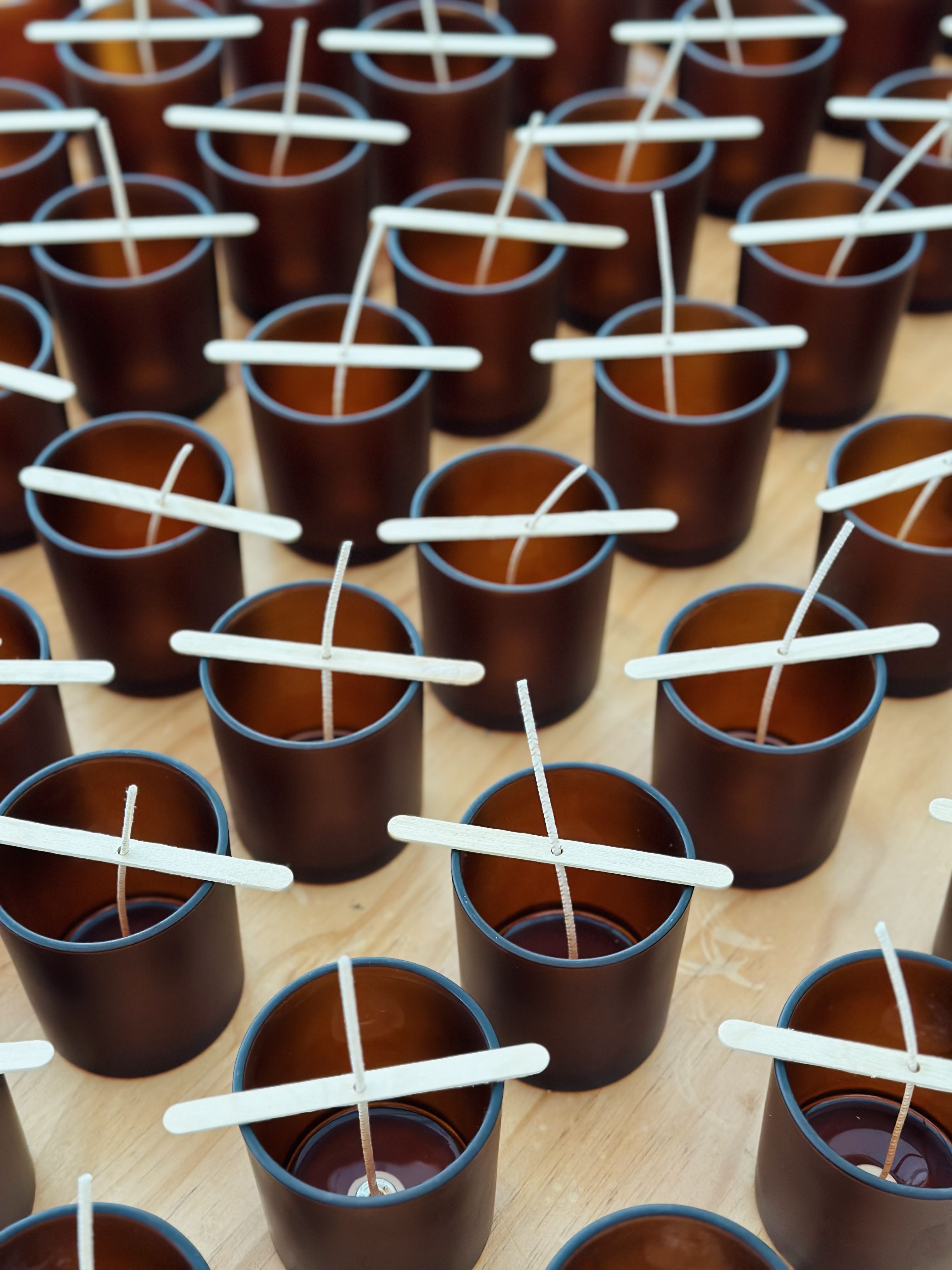 Corporate Gift Amber Jar Candle Production